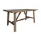 Merrick Lane Mabel Farmhouse Trestle Coffee Table, Solid Wood Rustic Accent Table